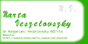 marta veszelovszky business card